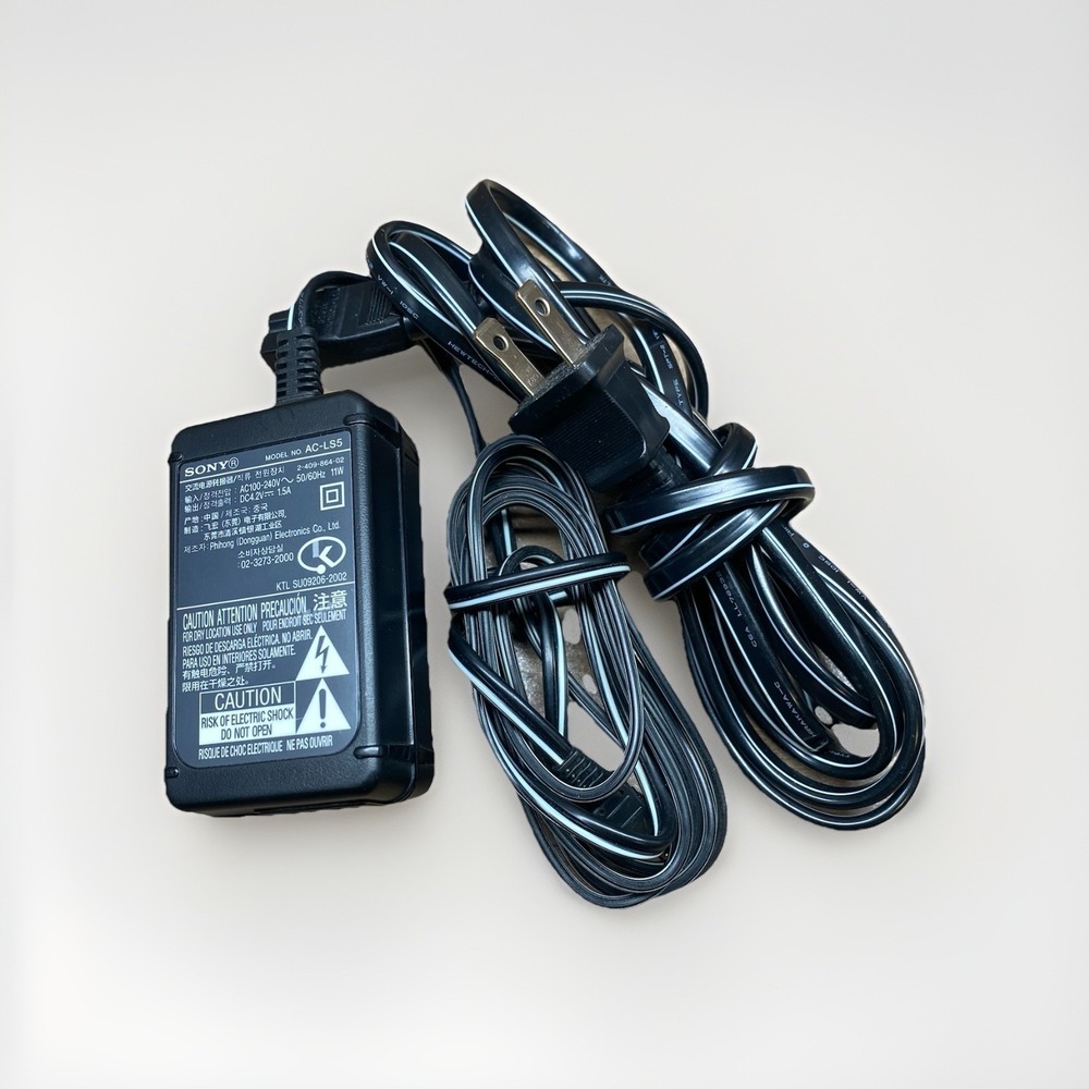 OEM Sony AC-LS5 Cyber-shot AC Power Adapter Charger 4.2V‎ 1.5A Black